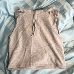 Sleeveless workout hoodie